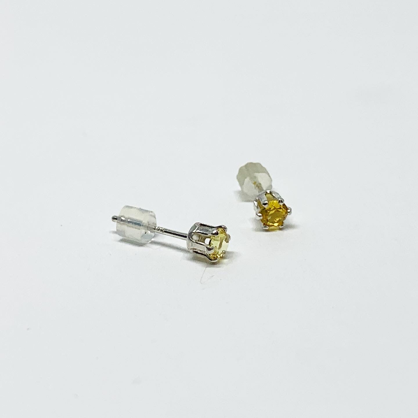 November Birthstone Topaz Earrings - Handmade Citrine Gemstone Studs - Jewelry & Watches - Bijou Her -  -  - 