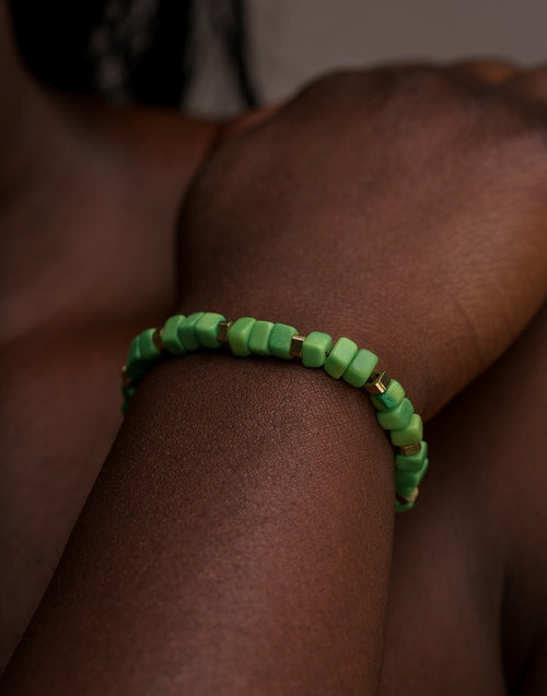 Organic Tagua Friendship Bracelet with Raw Brass Details - Jewelry & Watches - Bijou Her - Colour -  - 