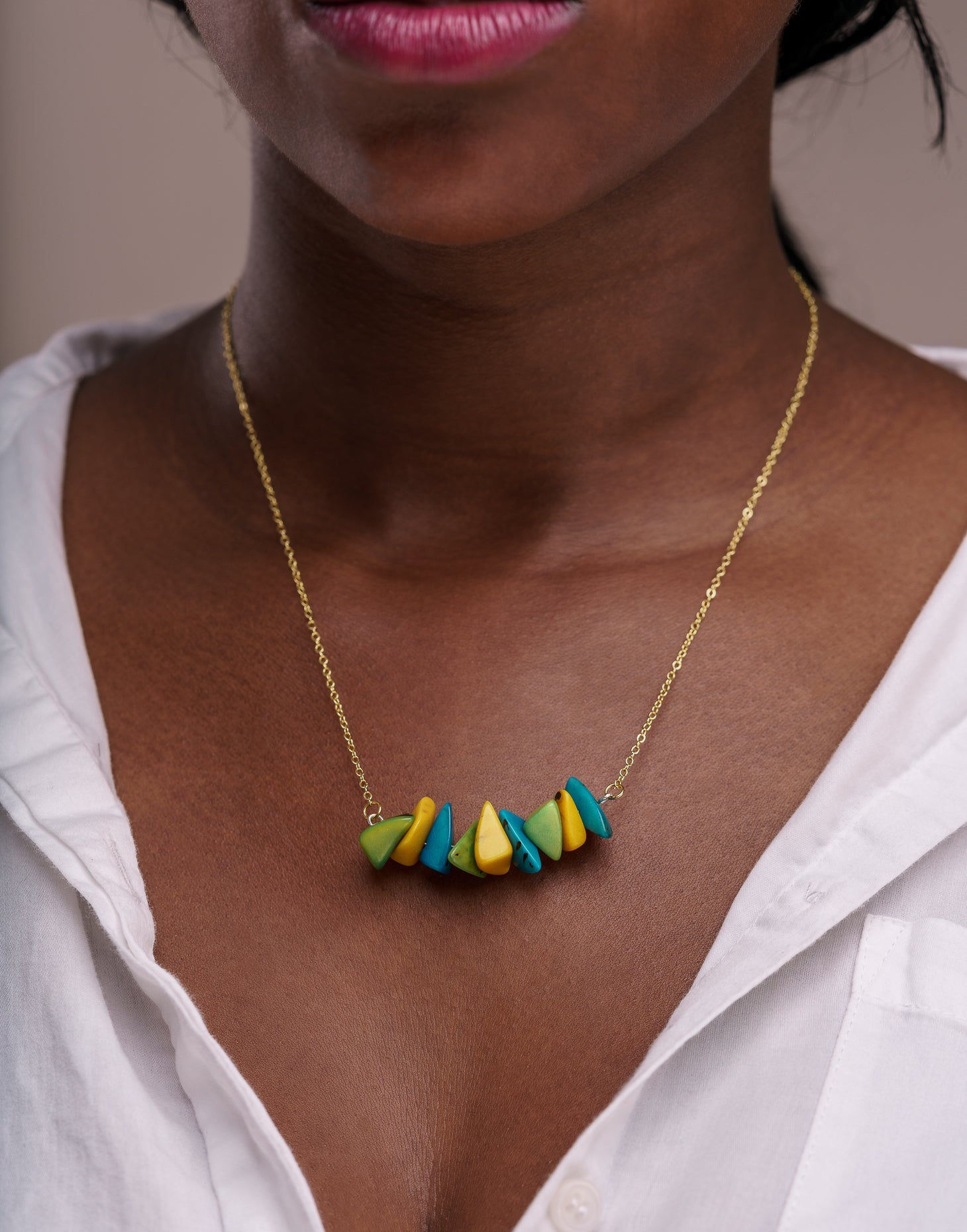 Handmade Tagua Nut Chain Necklace - Organic and Ethical Jewelry from Brazil - Jewelry & Watches - Bijou Her -  -  - 