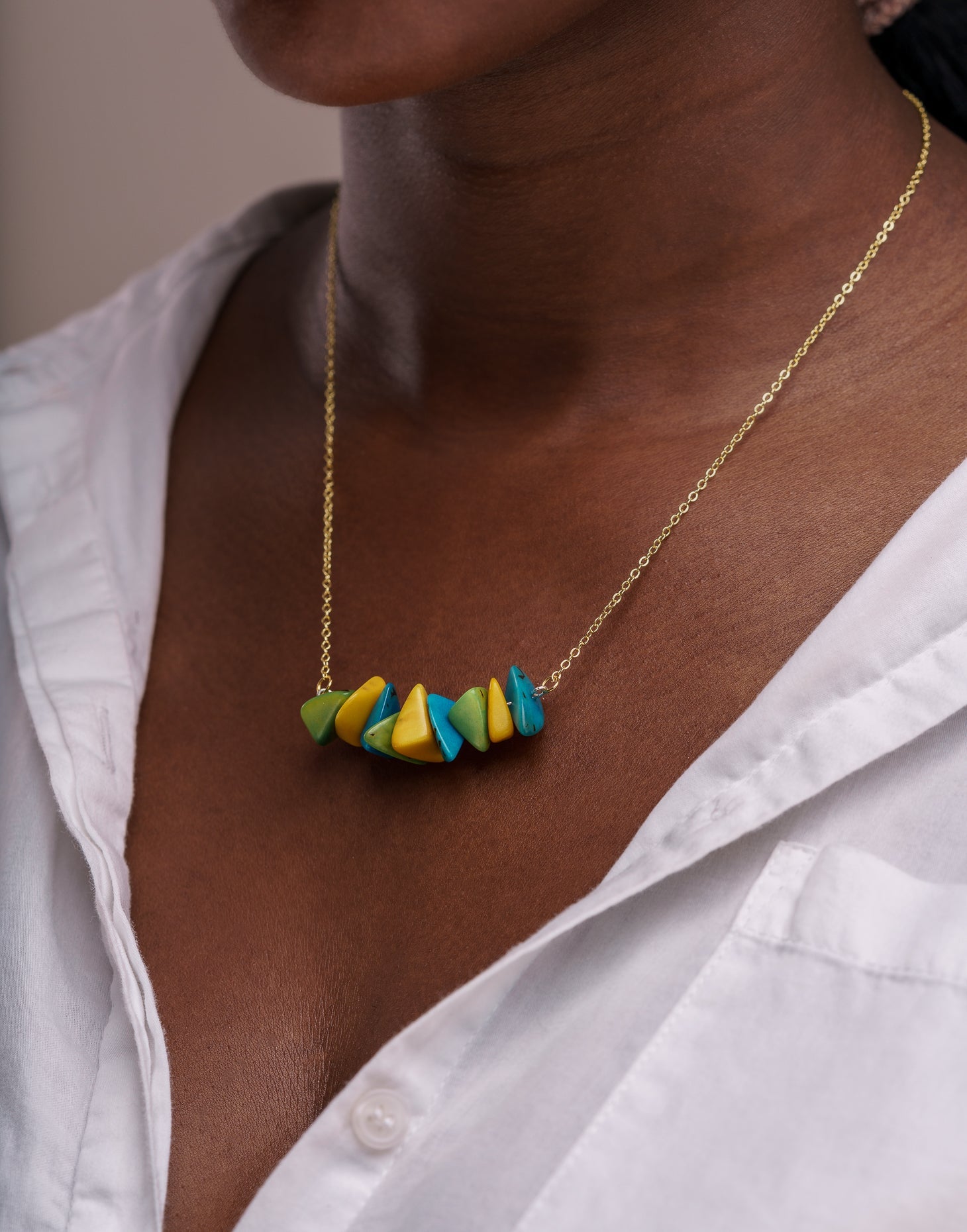 Handmade Tagua Nut Chain Necklace - Organic and Ethical Jewelry from Brazil - Jewelry & Watches - Bijou Her -  -  - 