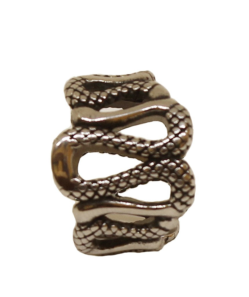 Silver Snake Design Ring - Handmade Brass and Silver Jewelry for Animal Lovers - Jewelry & Watches - Bijou Her -  -  - 