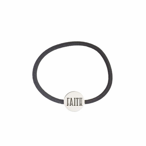 Round Hybrid Hair Tie Bracelet: Inspirational Charm, High Quality Elastic, Comfort Fit - Jewelry & Watches - Bijou Her - Color - Option - 