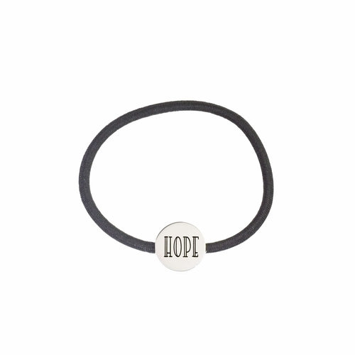 Round Hybrid Hair Tie Bracelet: Inspirational Charm, High Quality Elastic, Comfort Fit - Jewelry & Watches - Bijou Her - Color - Option - 