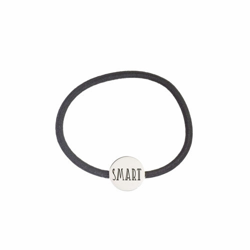 Round Hybrid Hair Tie Bracelet: Inspirational Charm, High Quality Elastic, Comfort Fit - Jewelry & Watches - Bijou Her - Color - Option - 