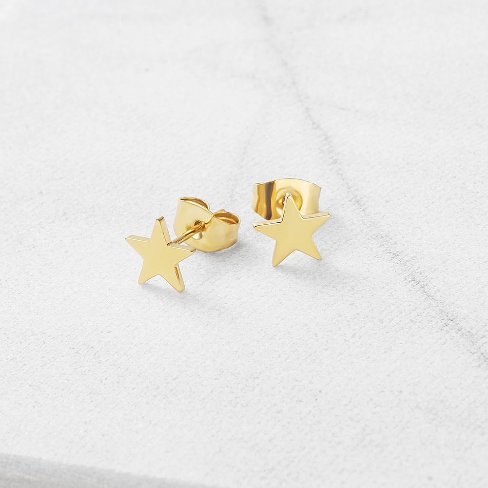 Hypoallergenic Star Stud Earrings in Gold and Rose Gold for Women - Jewelry & Watches - Bijou Her -  -  - 