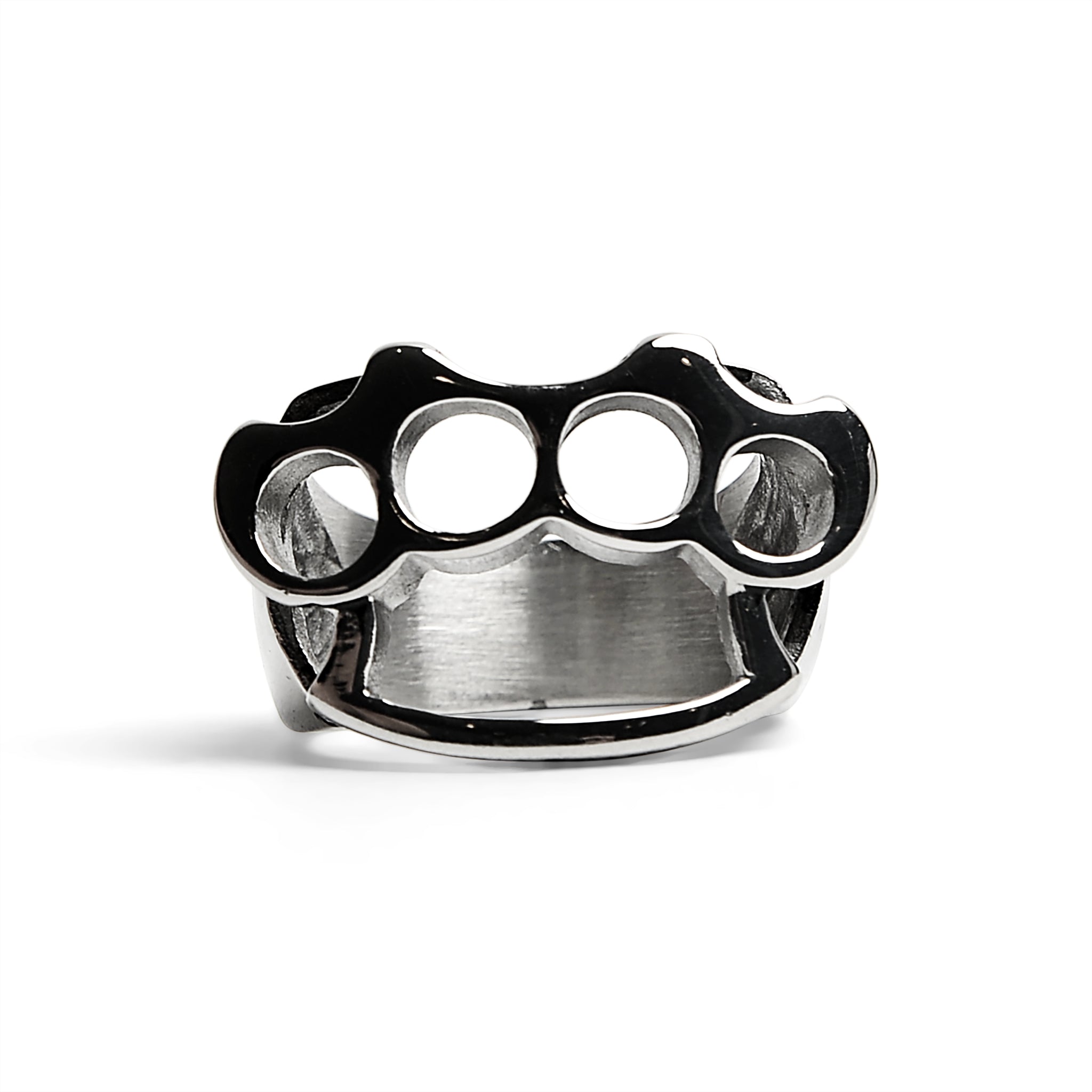 Stainless Steel Knuckle Duster Ring - Polished Finish, Durable, Hypoallergenic, 316L Surgical Steel Blend - Jewelry & Watches - Bijou Her -  -  - 