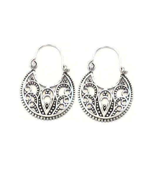 Handmade Gold Flower of Life Earrings from Rajasthan, India - Hypoallergenic and Nickel-Free Jewelry for Sensitive Skin - Jewelry & Watches - Bijou Her - Color -  - 