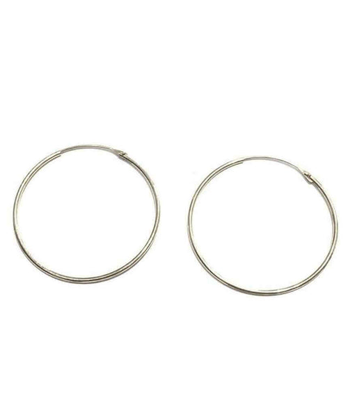 Handmade Brass Hoop Earrings - Classic Gold Pair by Urbiana - Jewelry & Watches - Bijou Her - Size -  - 