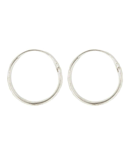 Handmade Brass Hoop Earrings - Classic Gold Pair by Urbiana - Jewelry & Watches - Bijou Her - Size -  - 