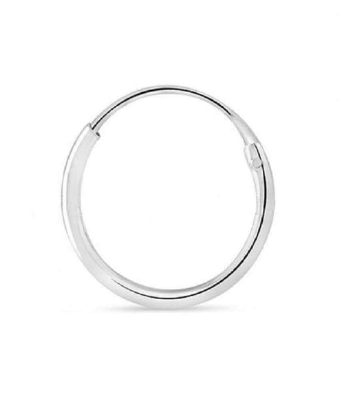 Handmade Sterling Silver Huggie Hoop Earring - Classic Cartilage, Septum, Nose Ring Body Piercing Jewelry - Jewelry & Watches - Bijou Her - color -  - 