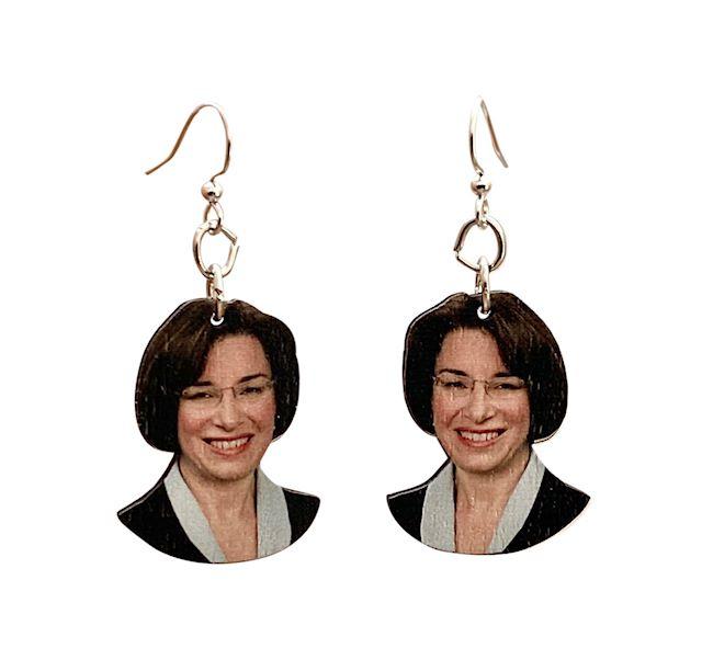 Sustainable Amy Klobuchar Earrings | Made in USA | Hypoallergenic Ear Wires | Essential Oil Diffuser - Earrings - Bijou Her -  -  - 