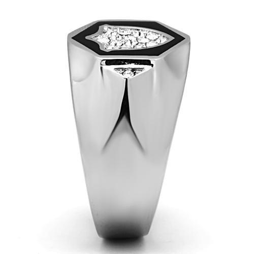 Men Stainless Steel Synthetic Crystal Rings TK1069 - Jewelry & Watches - Bijou Her -  -  - 