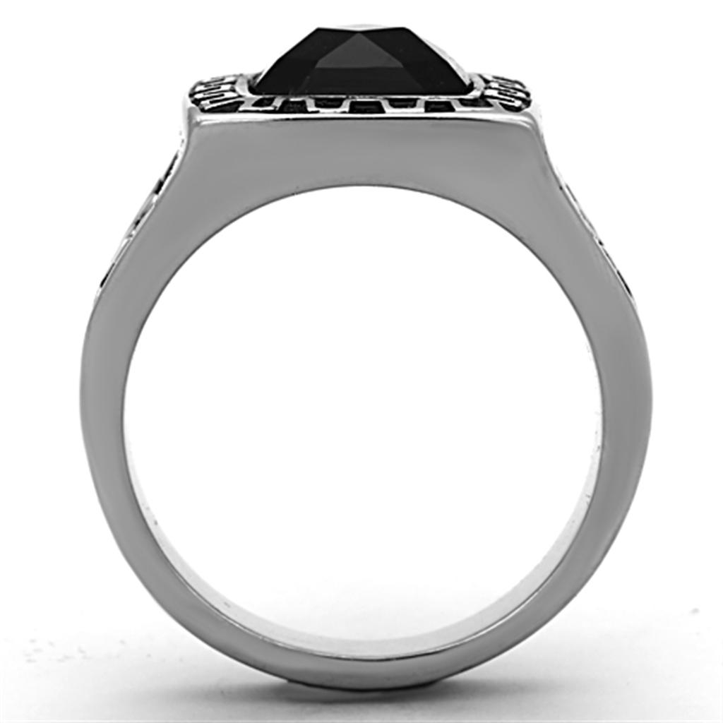 Men Stainless Steel Synthetic Glass Rings TK1356 - Jewelry & Watches - Bijou Her -  -  - 