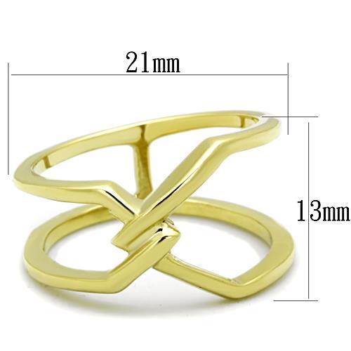 IP Gold Stainless Steel Ring - No Stone, Ships in 1 Day, 3.10g Weight - Jewelry & Watches - Bijou Her -  -  - 