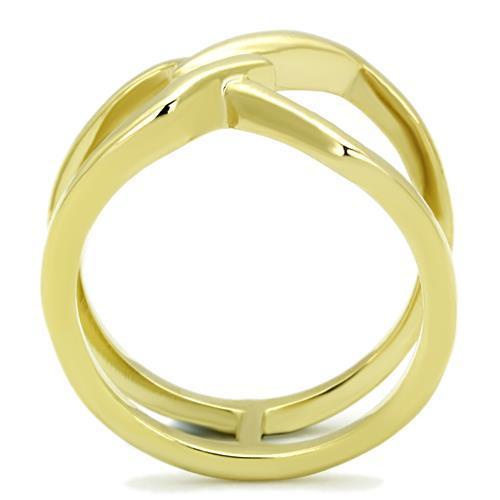 IP Gold Stainless Steel Ring - No Stone, Ships in 1 Day, 3.10g Weight - Jewelry & Watches - Bijou Her -  -  - 