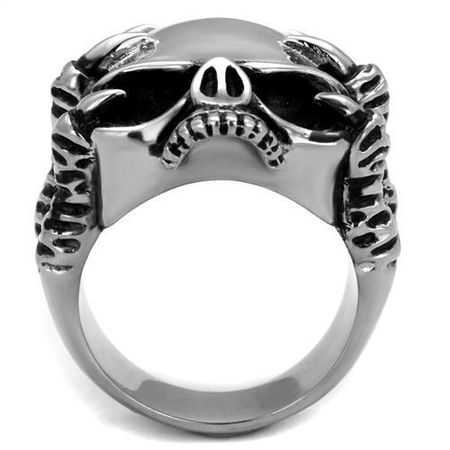 High Polished Stainless Steel Epoxy Men's Ring - Jet Black - Jewelry & Watches - Bijou Her -  -  - 