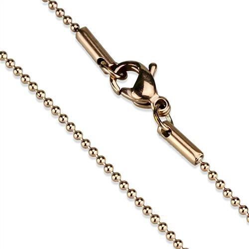IP Rose Gold Stainless Steel Chain - Backordered, 4-7 Day Shipping Lead Time, No Stone, 1.94g - Jewelry & Watches - Bijou Her -  -  - 
