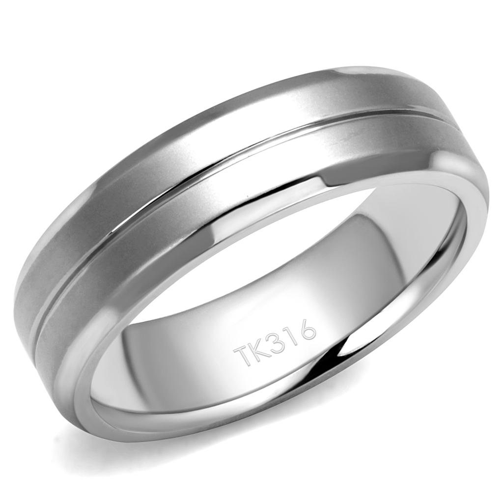 Men's Stainless Steel High-Polished Ring: Hypoallergenic & Durable, No Stones - Jewelry & Watches - Bijou Her -  -  - 