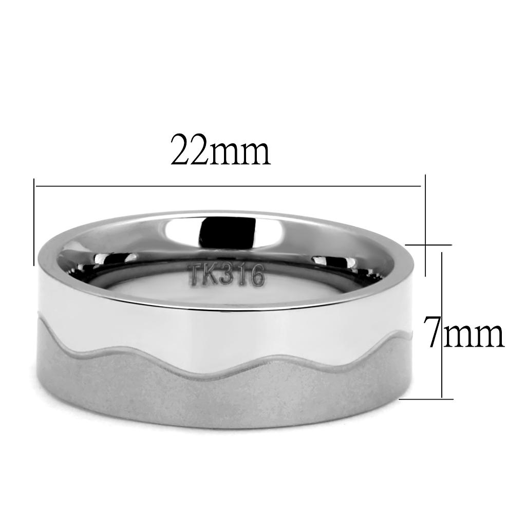 Men's Stainless Steel High-Polished Ring: Hypoallergenic & Durable, No Stones - Jewelry & Watches - Bijou Her -  -  - 