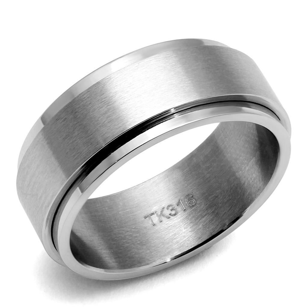 Men's Stainless Steel High Polished Ring - No Stone - Jewelry & Watches - Bijou Her -  -  - 