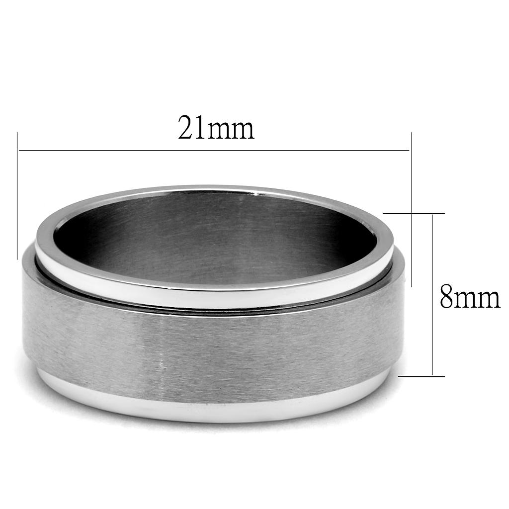 Men's Stainless Steel High Polished Ring - No Stone - Jewelry & Watches - Bijou Her -  -  - 