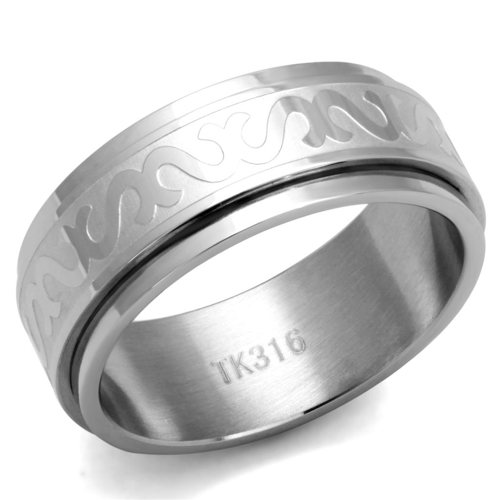 Men's Stainless Steel High Polished Ring - No Stone - Jewelry & Watches - Bijou Her -  -  - 