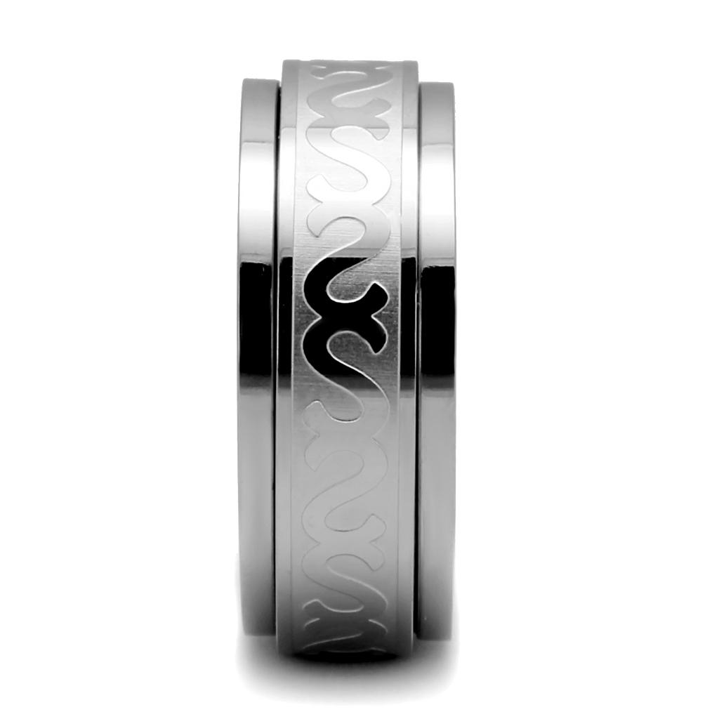 Men's Stainless Steel High Polished Ring - No Stone - Jewelry & Watches - Bijou Her -  -  - 