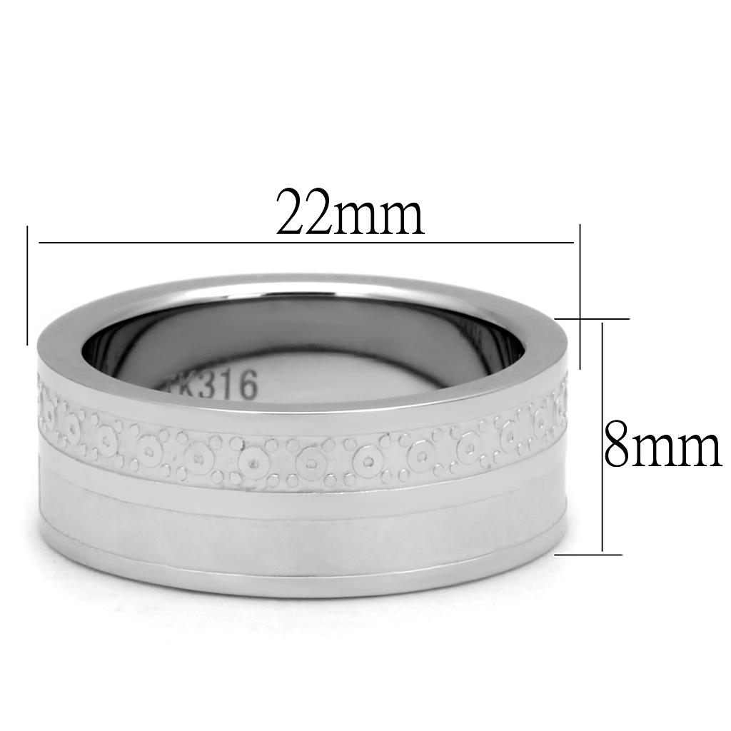 Men's Stainless Steel High-Polished Ring: Hypoallergenic & Durable, No Stones - Jewelry & Watches - Bijou Her -  -  - 