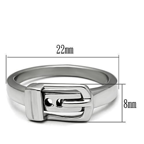 Women's Stainless Steel High Polished Ring - No Stone - Jewelry & Watches - Bijou Her -  -  - 