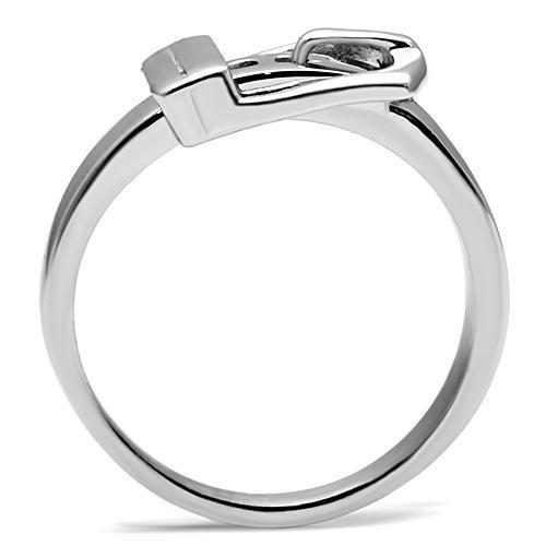 Women's Stainless Steel High Polished Ring - No Stone - Jewelry & Watches - Bijou Her -  -  - 