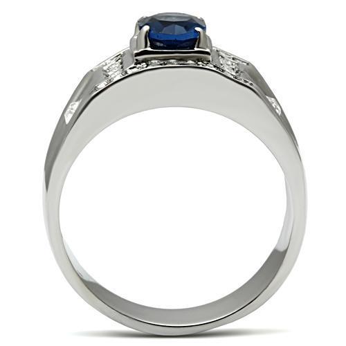 Stainless Steel Montana Ring - High Polished Synthetic Glass - Jewelry & Watches - Bijou Her -  -  - 