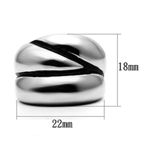 Women's Stainless Steel High Polished Ring - No Stone - Jewelry & Watches - Bijou Her -  -  - 