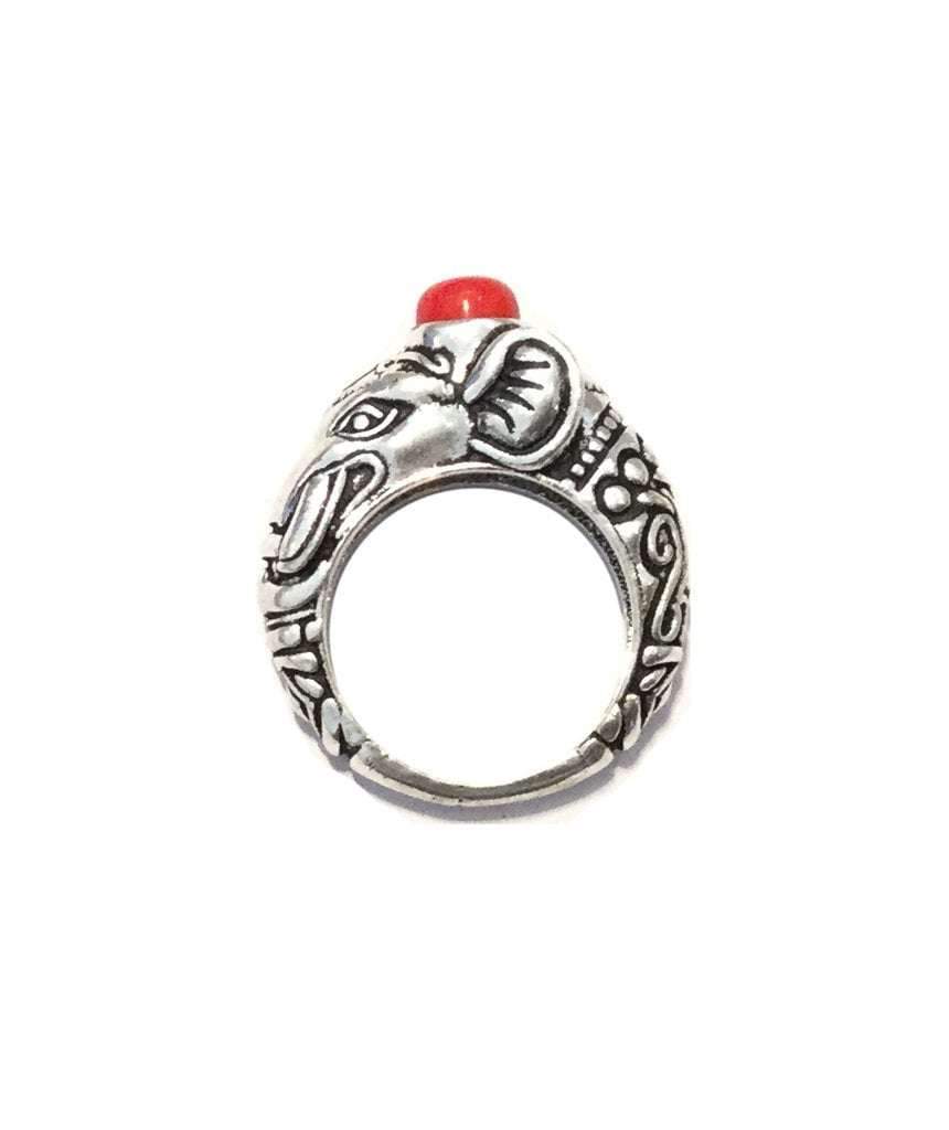 Handmade Circus Elephant Ring - Brass and Silver Hypoallergenic Jewelry for Sensitive Skin - Jewelry & Watches - Bijou Her -  -  - 