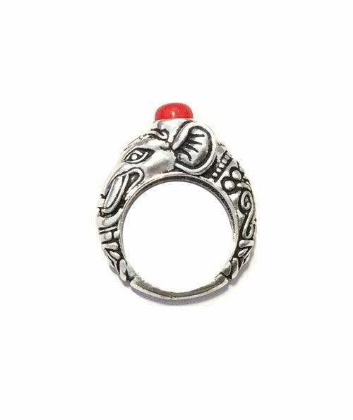 Handmade Circus Elephant Ring - Brass and Silver Hypoallergenic Jewelry for Sensitive Skin - Jewelry & Watches - Bijou Her - Size -  - 
