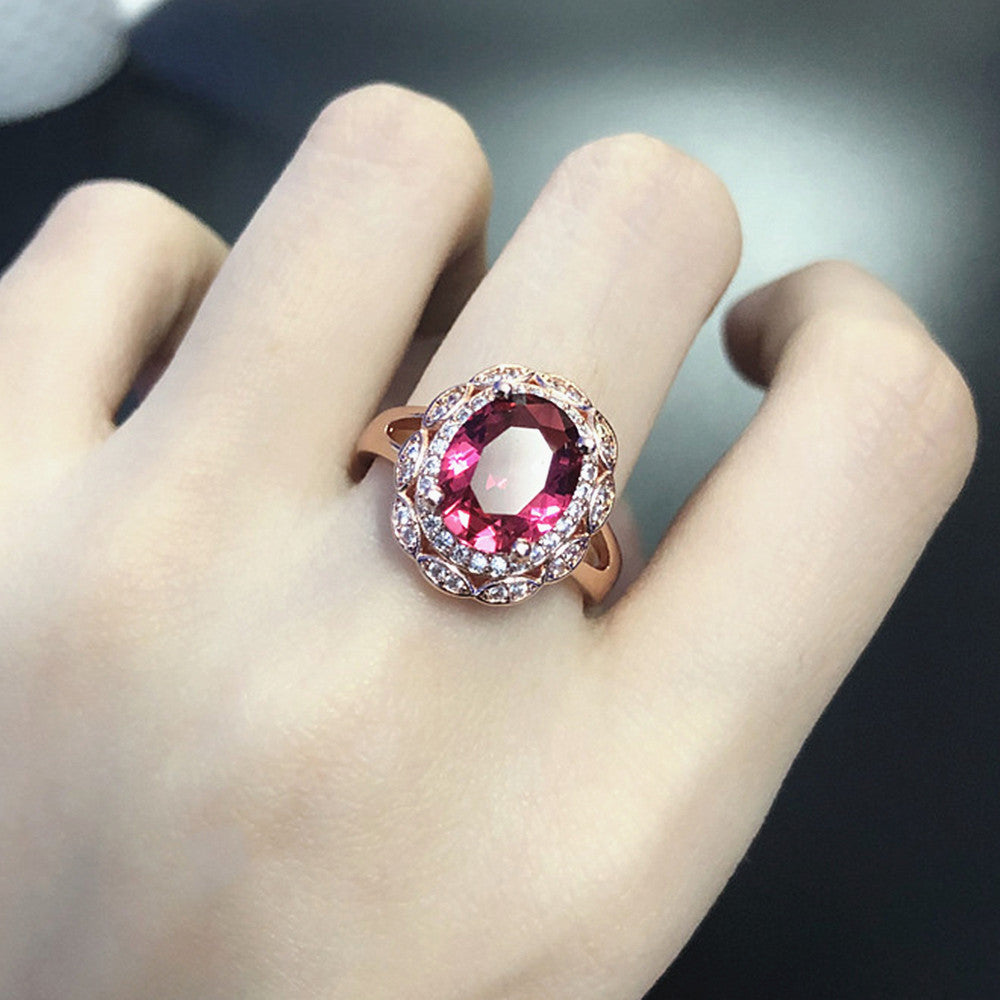 High-end Oval Group Zircon Ring - 0 - Bijou Her -  -  - 