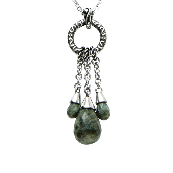 Green Marble Three Treasures Necklace - Beauty and Wisdom Combined - Jewelry & Watches - Bijou Her -  -  - 