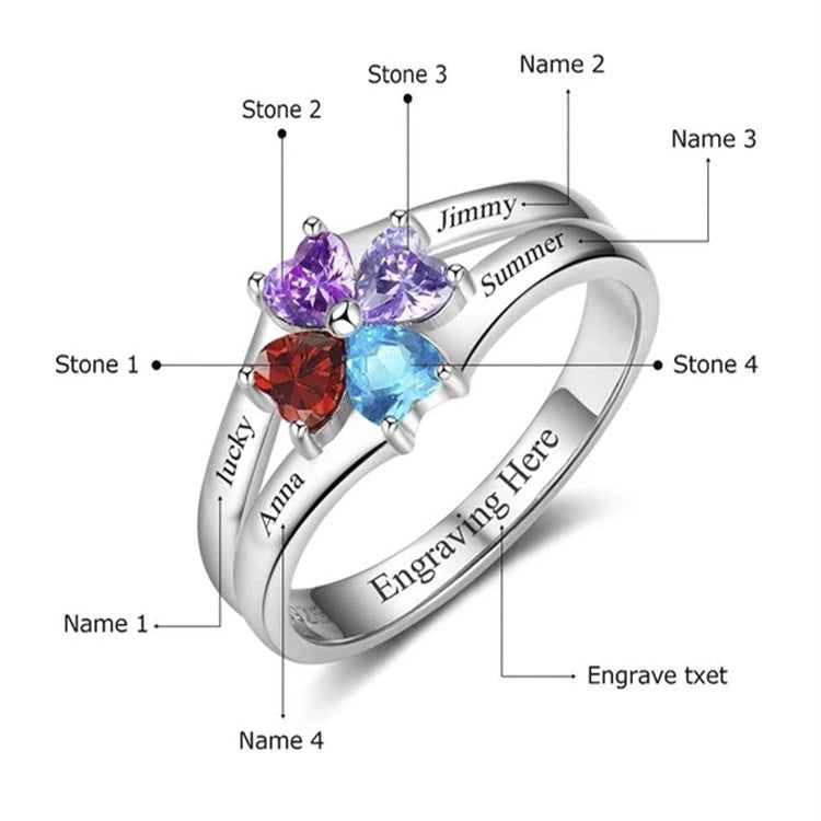 Lovers Rings Silver Rings Female And Male Pair Gift Lettering - 7 - Bijou Her -  -  - 