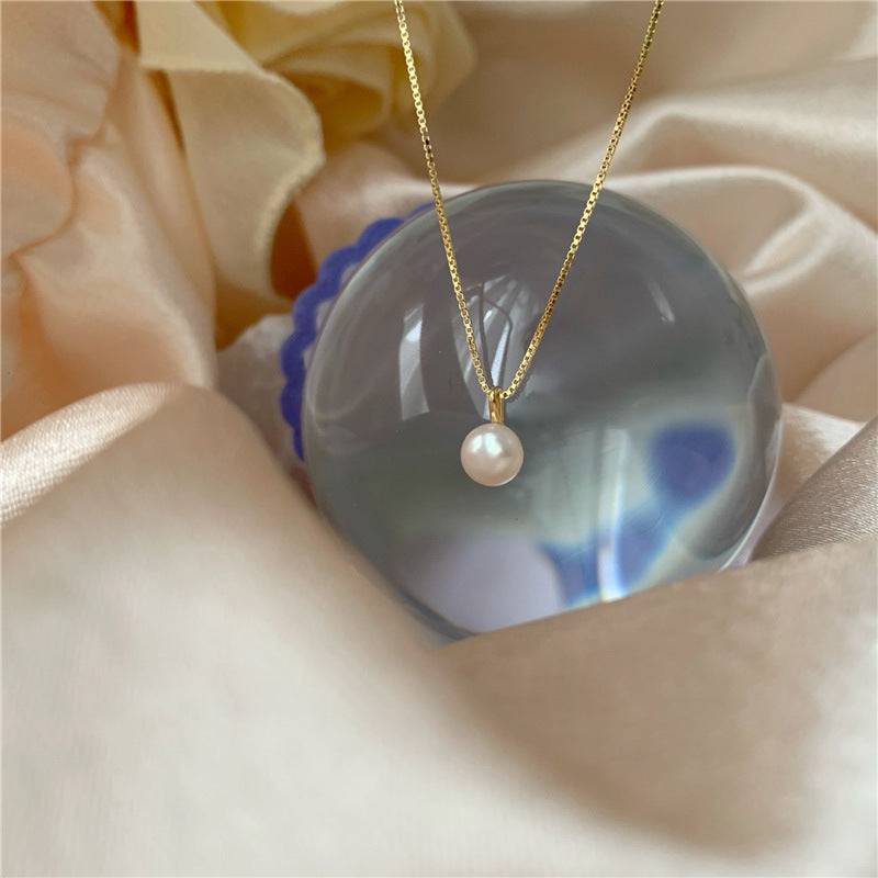 Pearl Necklace Female Pendant Temperament Clavicle Chain - 0 - Bijou Her -  -  - 