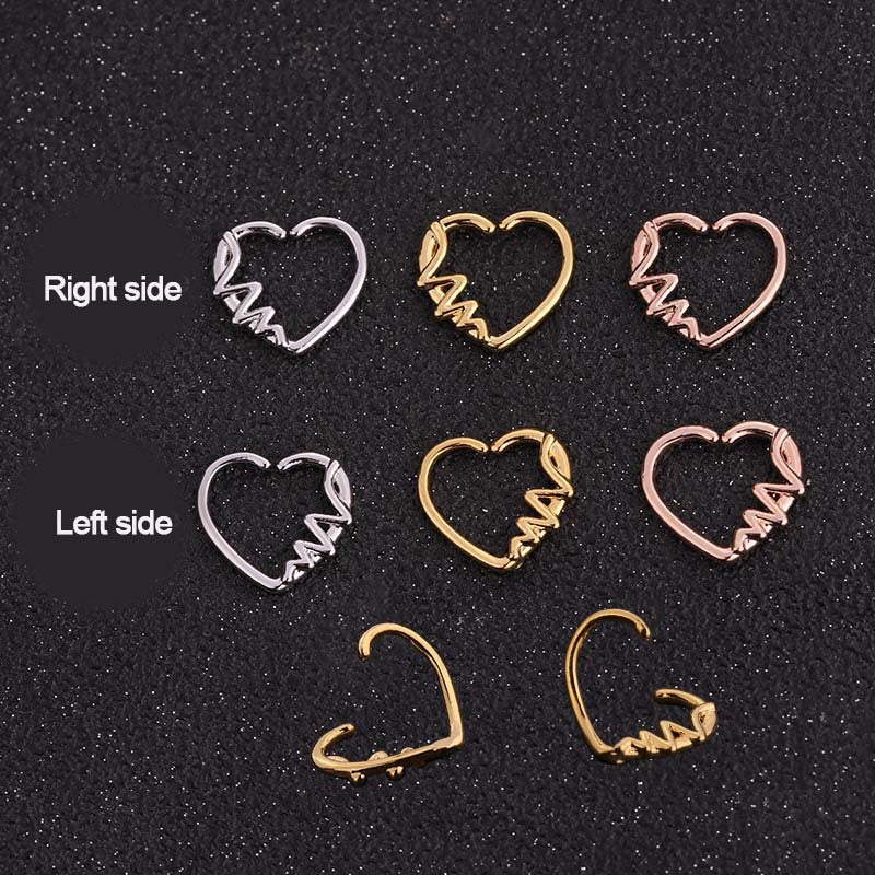 Women's Fashion Cartilaginous Ear Heart-shaped Earrings - 0 - Bijou Her -  -  - 