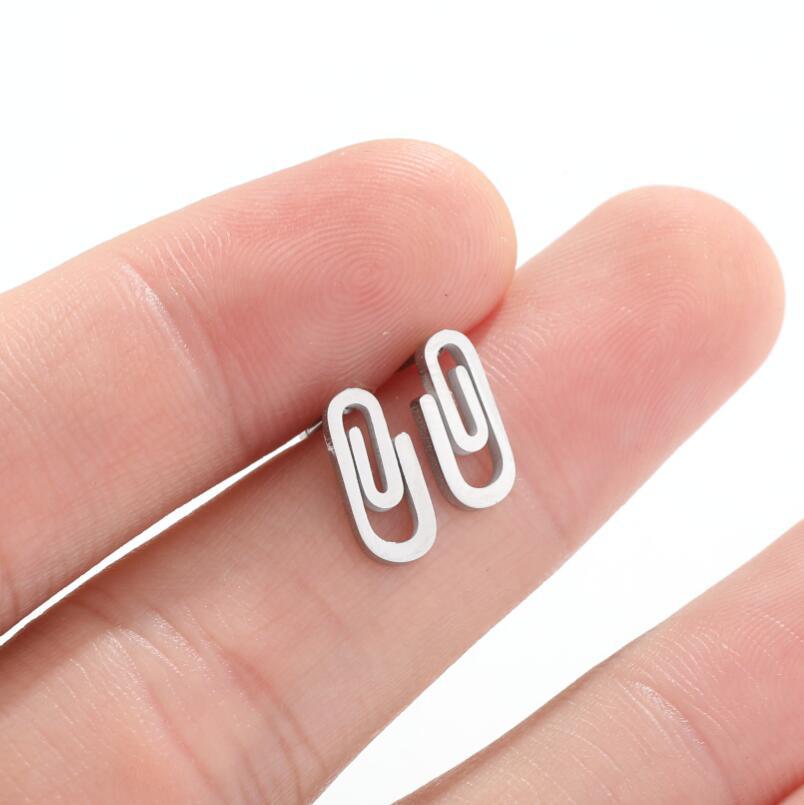 Stainless Steel Clip Ear Studs Geometric Simple Women Earrings - 0 - Bijou Her -  -  - 