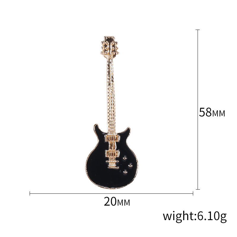 Women's Fashion Alloy Oil Drip Guitar Corsage - 0 - Bijou Her -  -  - 