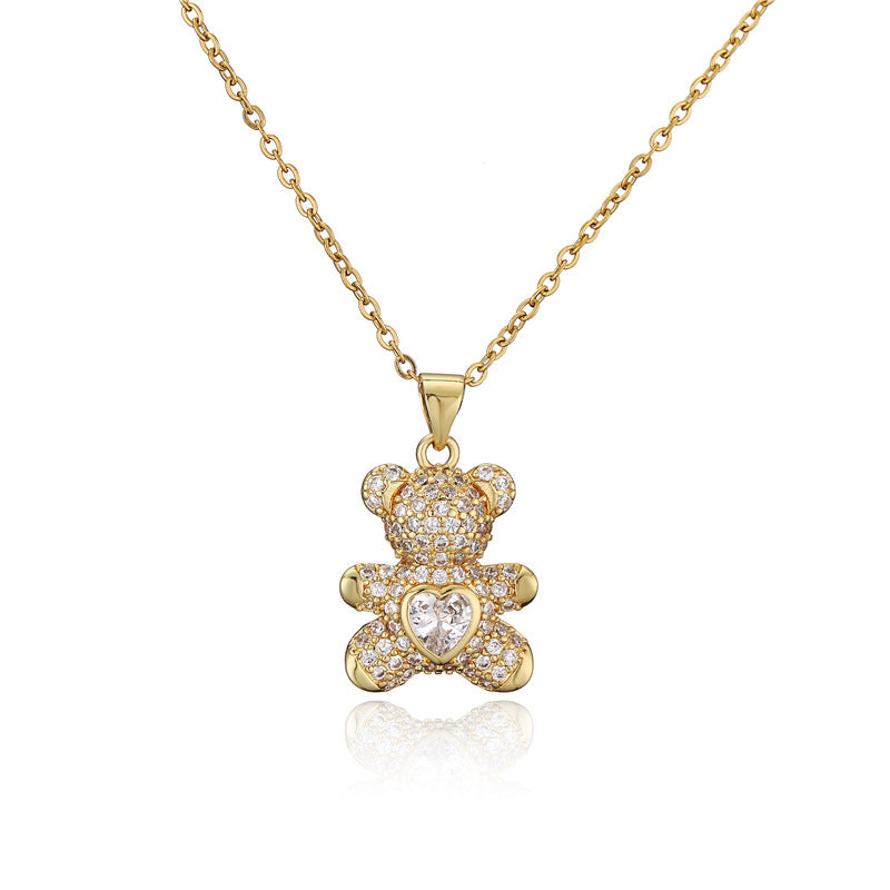 New Love Bear Pendant Necklace - 0 - Bijou Her - style -  - 