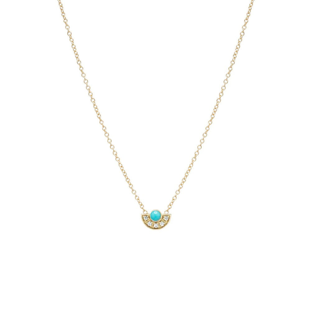 INS Wind Turquoise Clavicle Chain Geometry - 0 - Bijou Her - Color - style - 