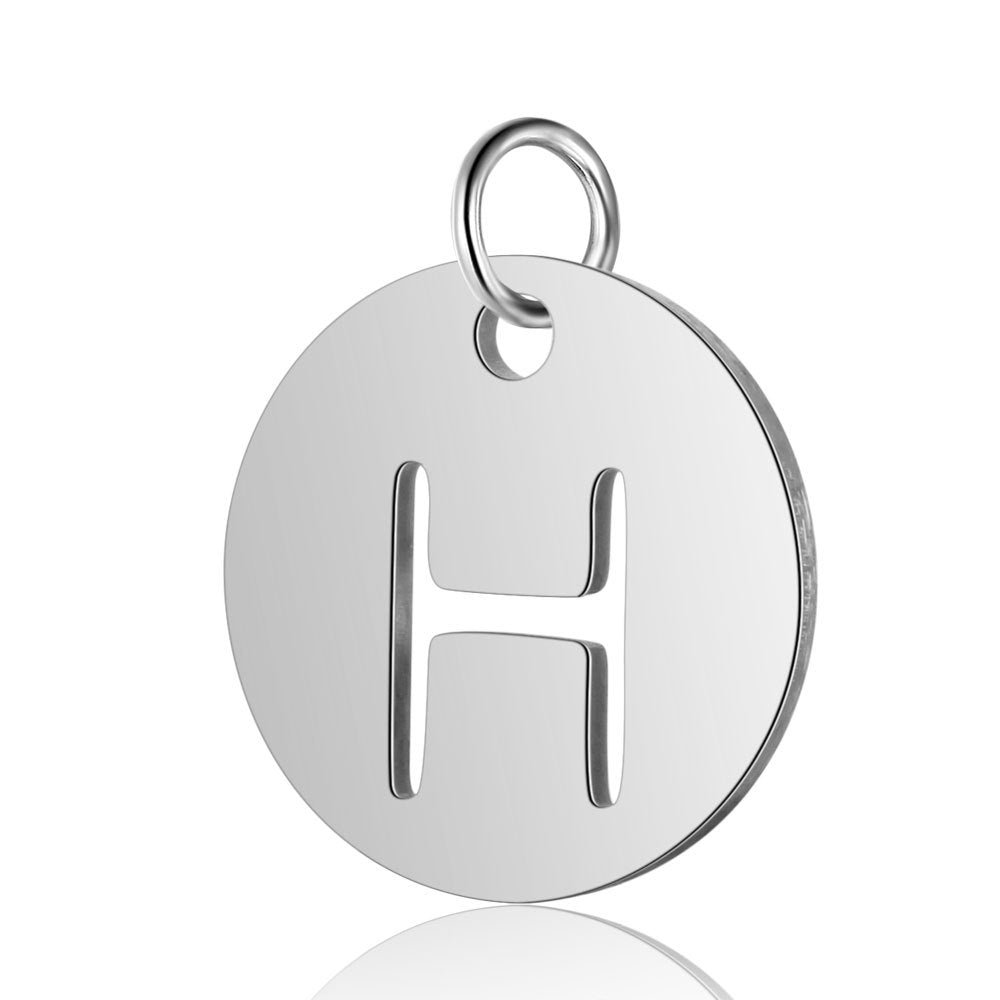 Titanium Steel Hollow Letter Pendant - 0 - Bijou Her - style -  - 