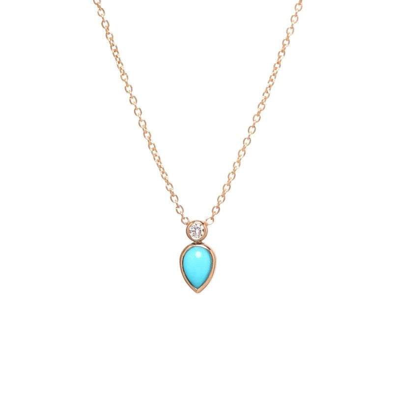 INS Wind Turquoise Clavicle Chain Geometry - 0 - Bijou Her - Color - style - 