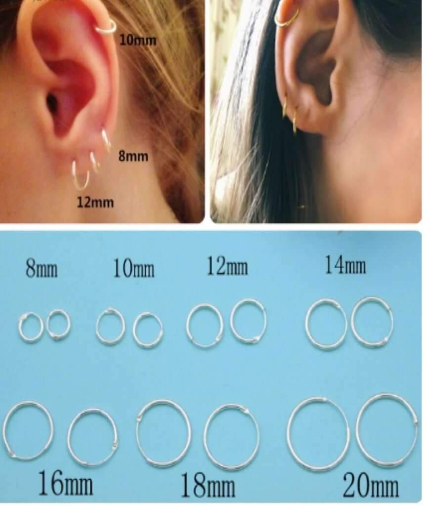 Sterling Silver Classic Hoop Earrings by Urbiana - Unisex Style, Handmade with .925 Quality Assured Stamp - Jewelry & Watches - Bijou Her -  -  - 