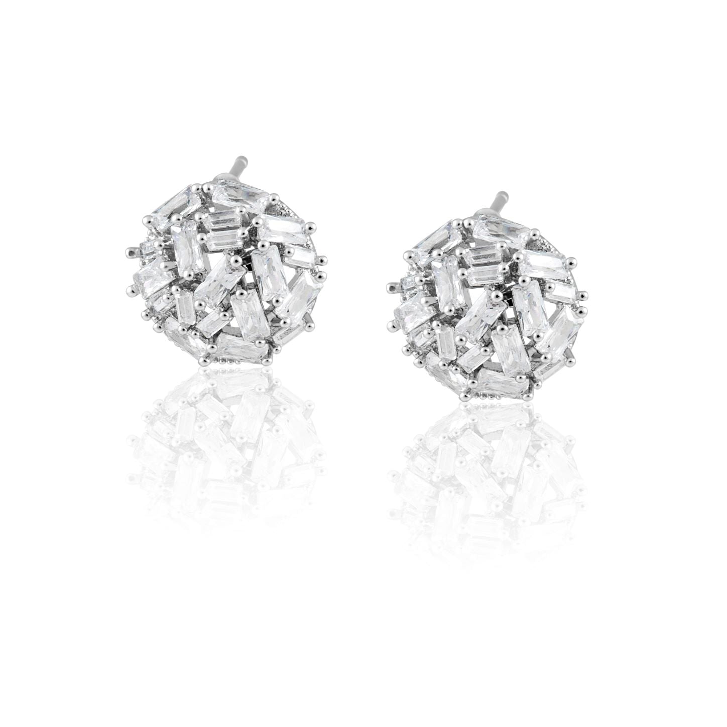 Sparkling CZ Stud Earrings - Water & Tarnish Resistant
Keywords: CZ sparkle, CZ stud, everyday earrings, special occasion, 14k plated, sterling silver. - Jewelry & Watches - Bijou Her -  -  - 