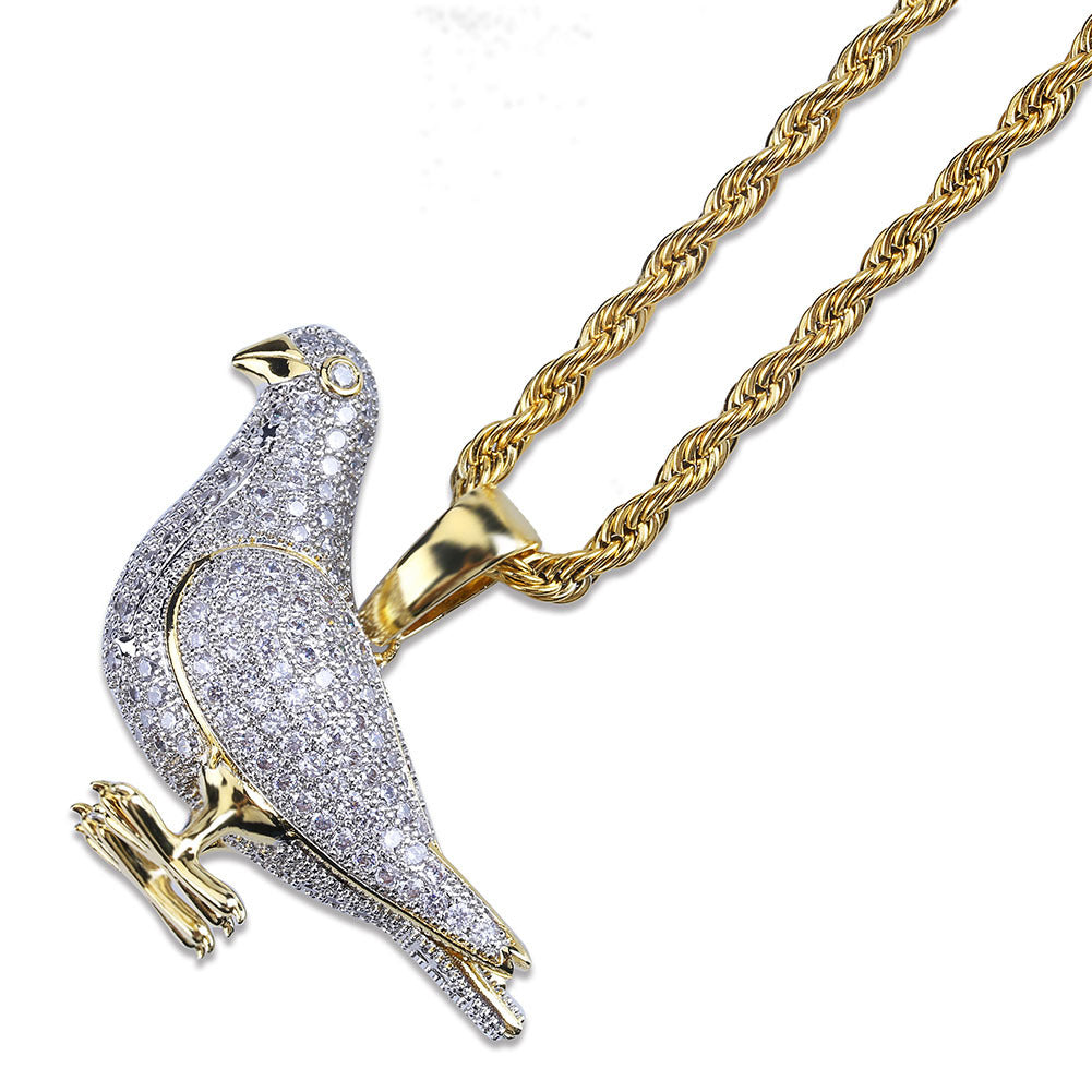 Micro Zirconia Two-color Hipster Animal Necklace - 0 - Bijou Her -  -  - 