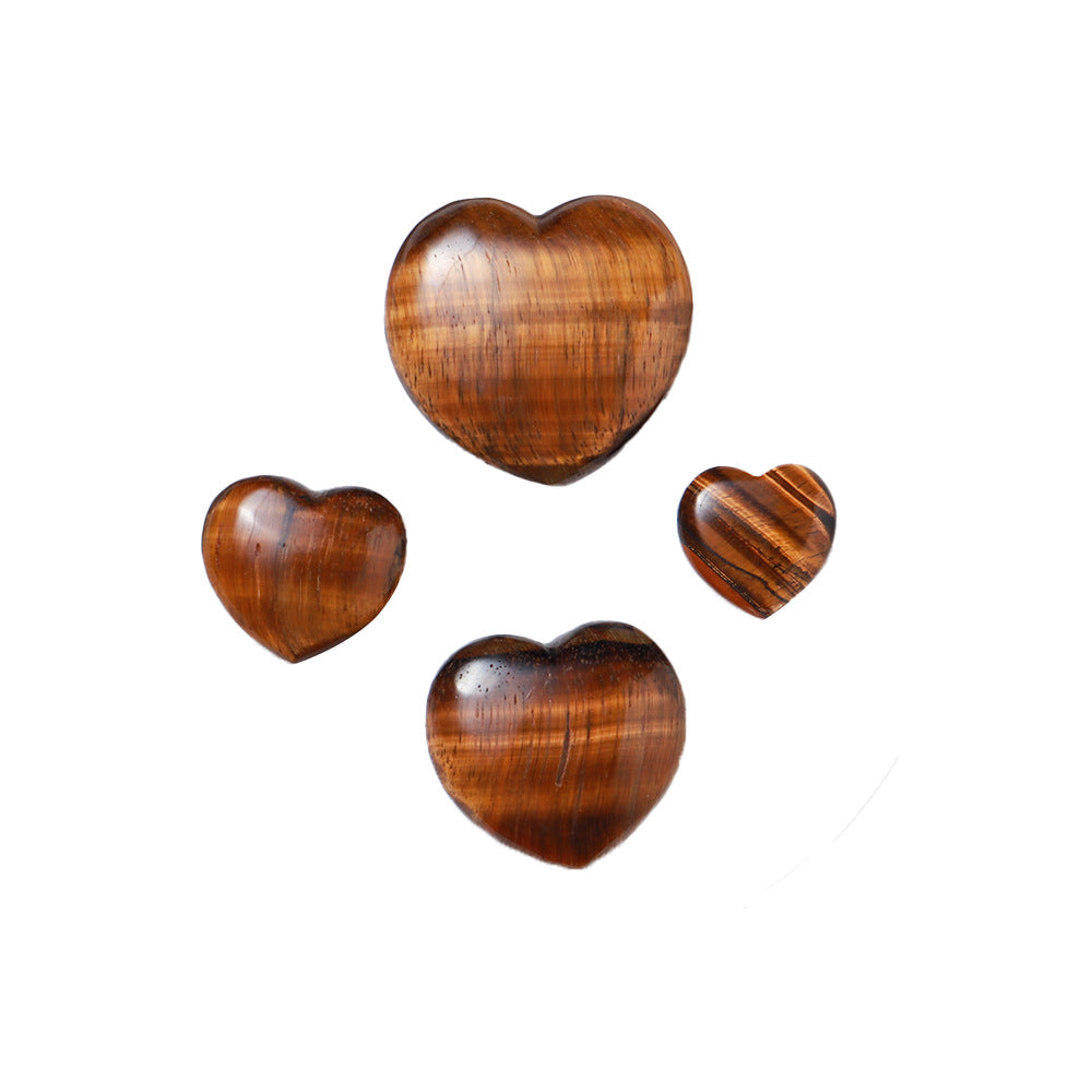 Natural Tiger Eye Love Crystal Heart - 0 - Bijou Her -  -  - 