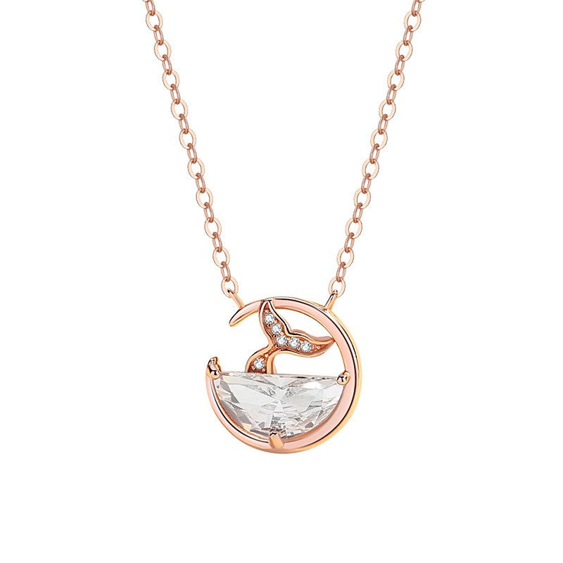 Whale Alloy Fashionable Versatile Necklace - 0 - Bijou Her -  -  - 